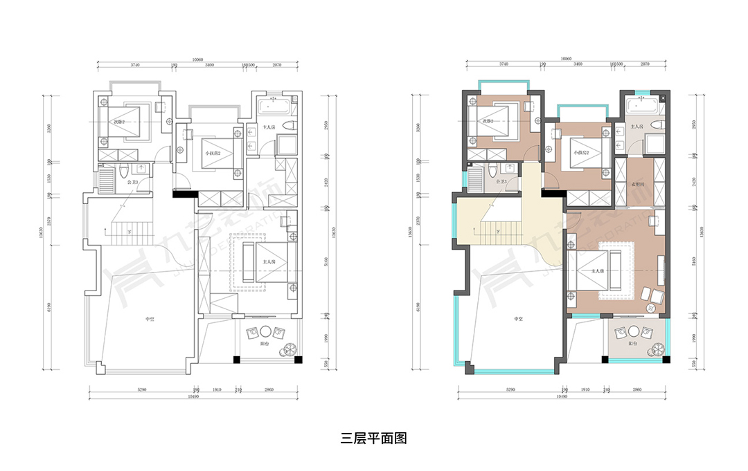 三層平麵戶型圖